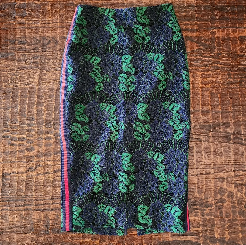 Ted Baker Green Lace Skirt EUC - Picture 1 of 4